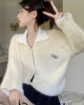 Sweet autumn and winter coat ladies knitted cardigan