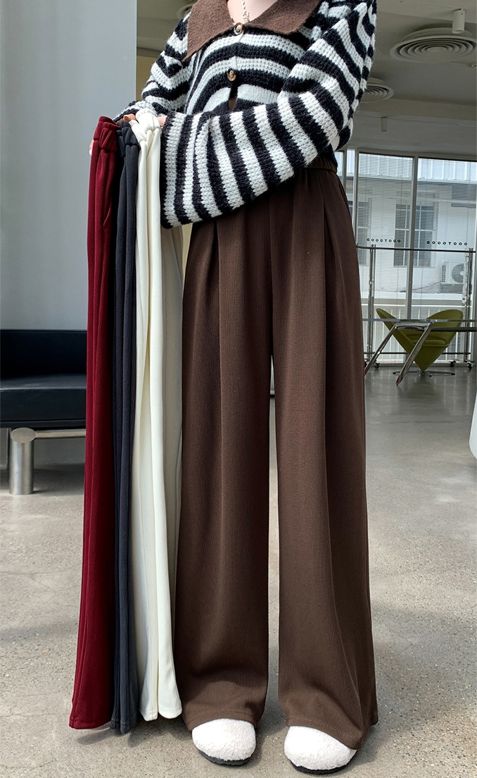 Drape mopping long pants autumn slim wide leg pants for women