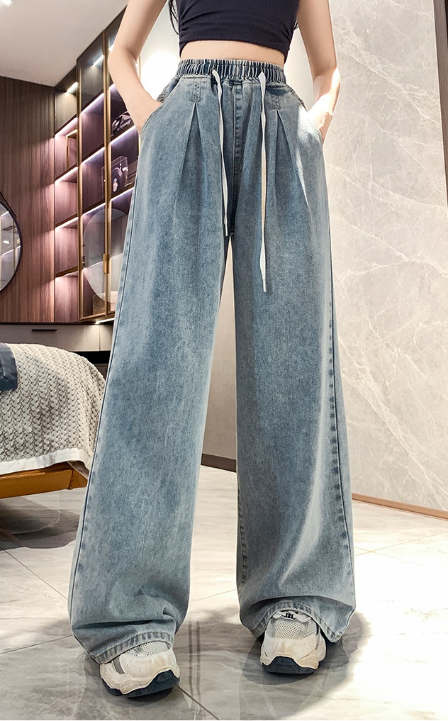 All-match high waist long pants simple pants for women
