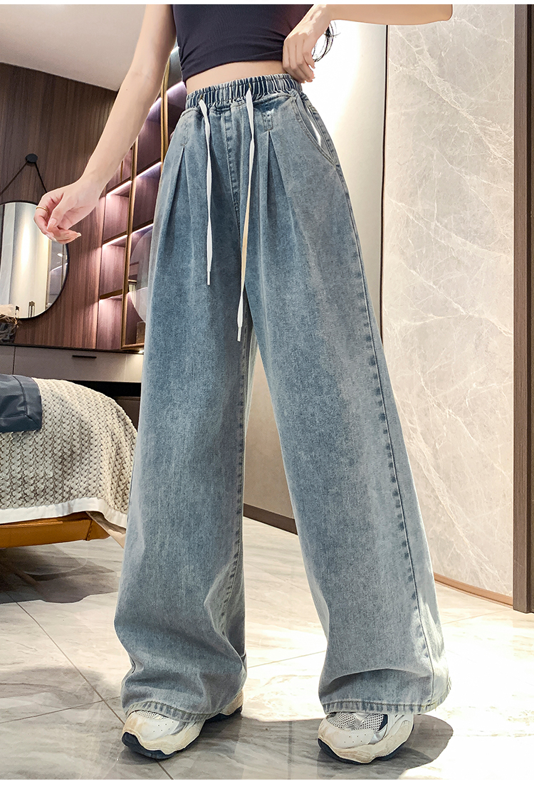 All-match high waist long pants simple pants for women
