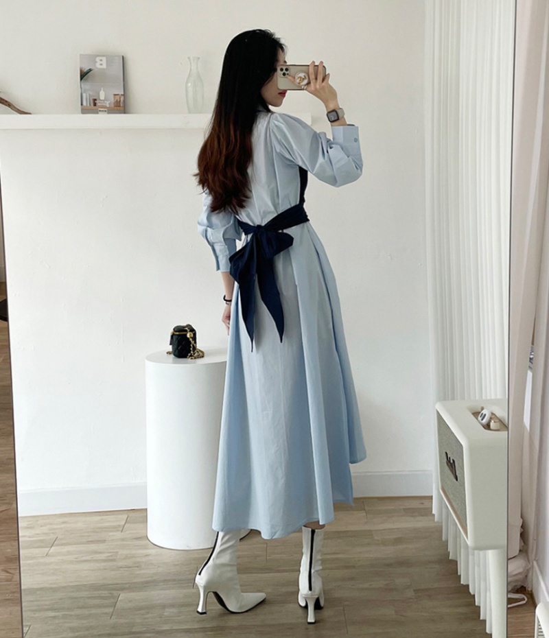 Korean style splice France style temperament dress