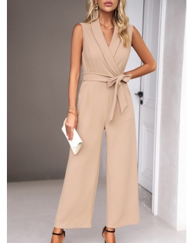 Sleeveless Casual long pants commuting jumpsuit for women