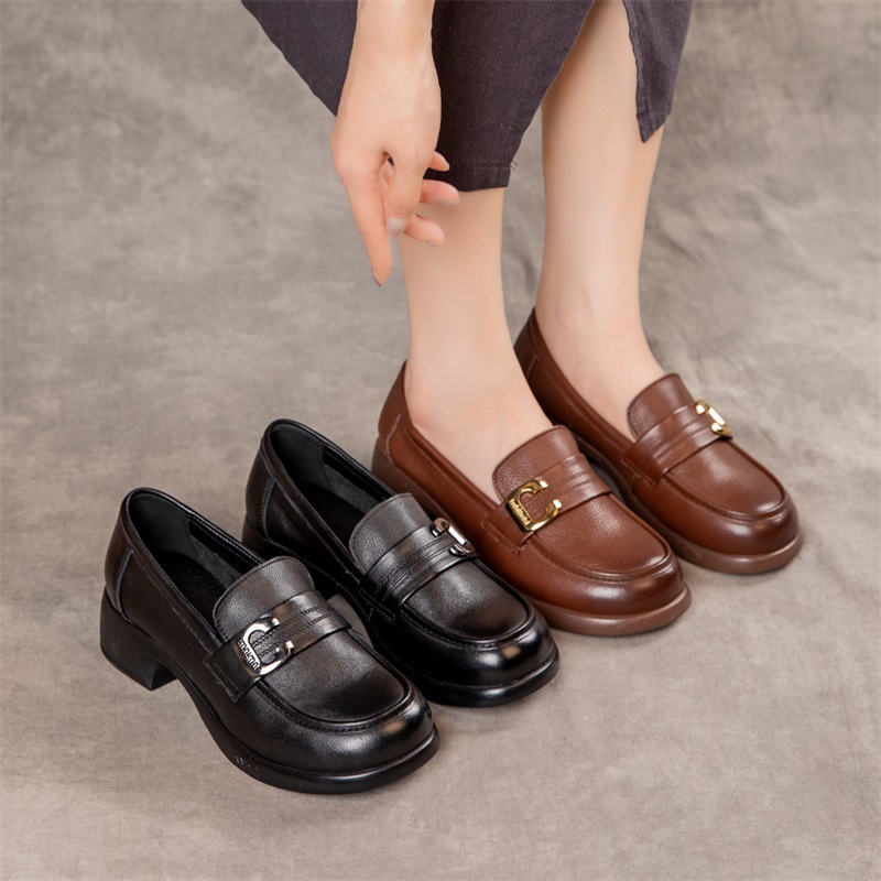 Small antiskid round footware all-match thick shoes