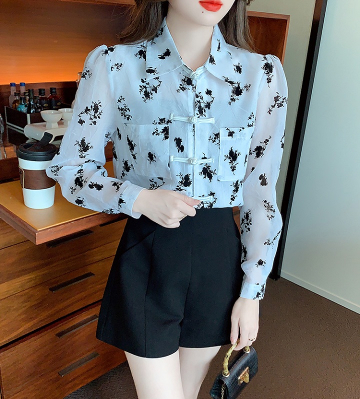 Chinese style unique cardigan thin tops for women