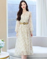 Chiffon floral long dress temperament dress