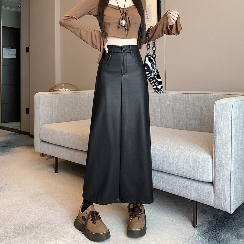 Long slim split high waist skirt for women