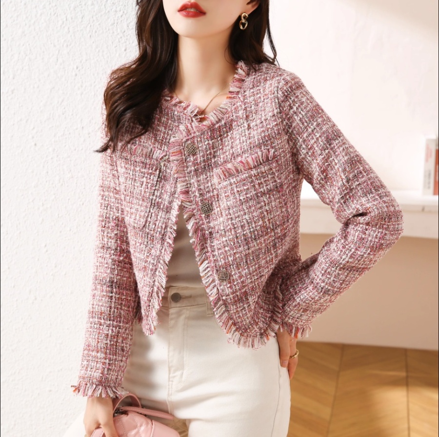 Single-breasted jacket woolen coat for women