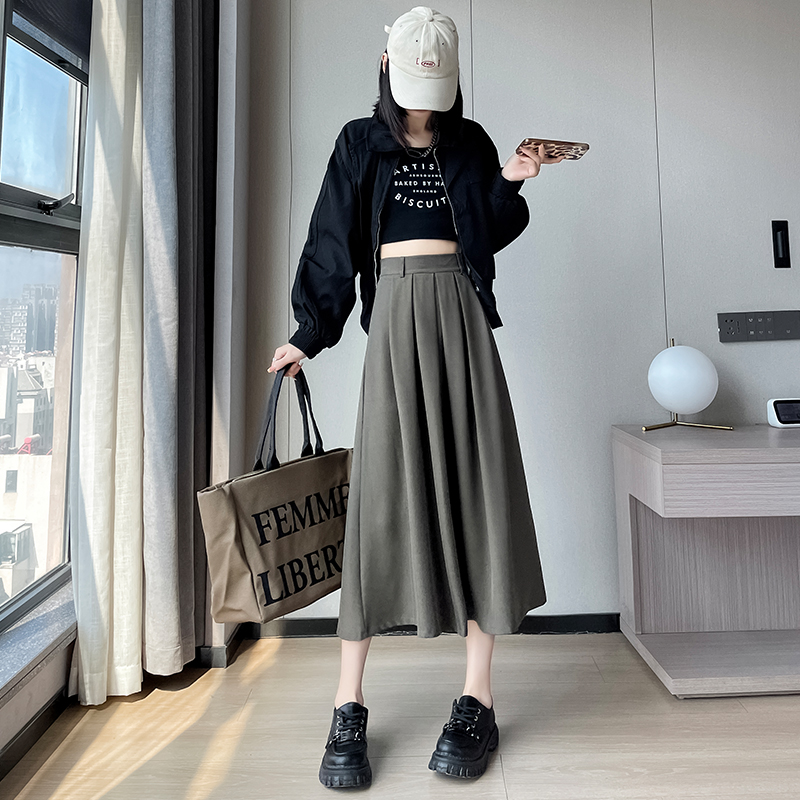Autumn high waist business suit slim long skirt for women