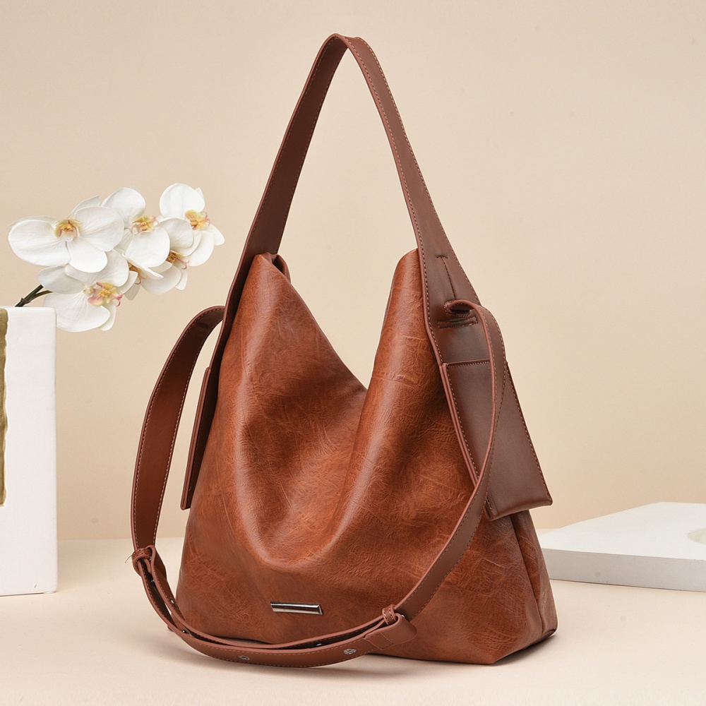 Leather commuting lazy Casual all-match handbag for women