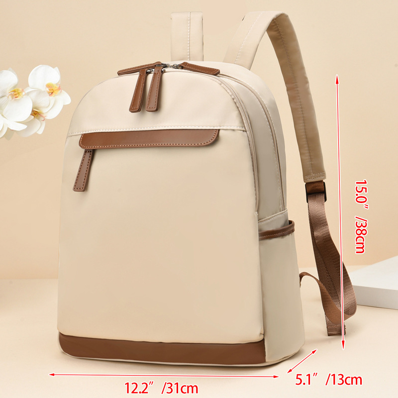 Nylon fashion backpack high capacity student schoolbag