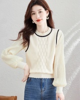 Western style slim sweater autumn long sleeve tops for women