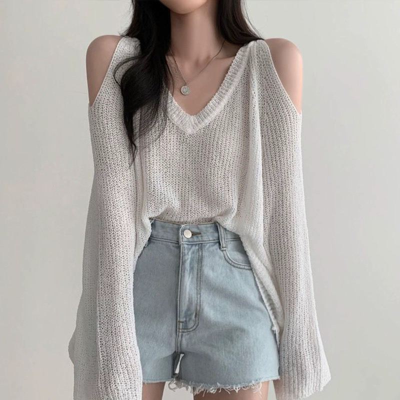 Sunscreen lazy Casual all-match loose Korean style tops