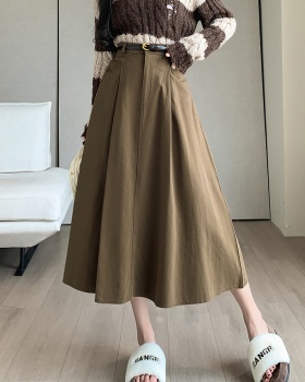 Long slim short skirt denim autumn skirt for women