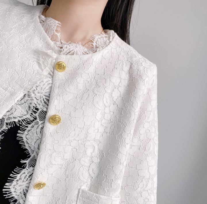 Autumn lace tops fashion coat for women