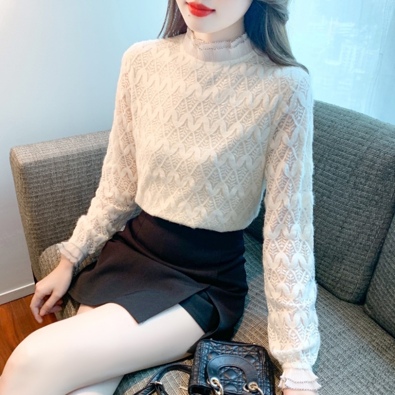 Western style bottoming shirt lace shirts for women