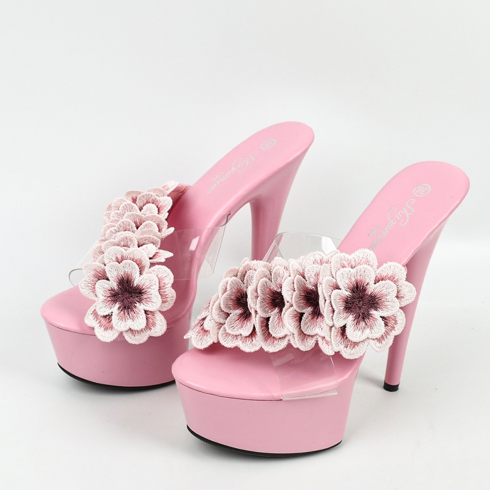 Fine-root crystal wedding shoes halloween slippers