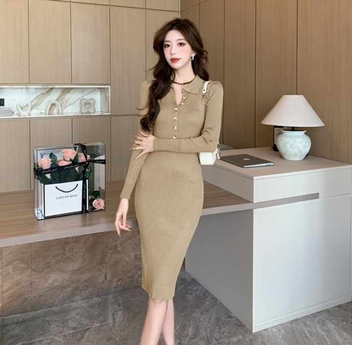 Package hip luxurious sweater tight dress for women