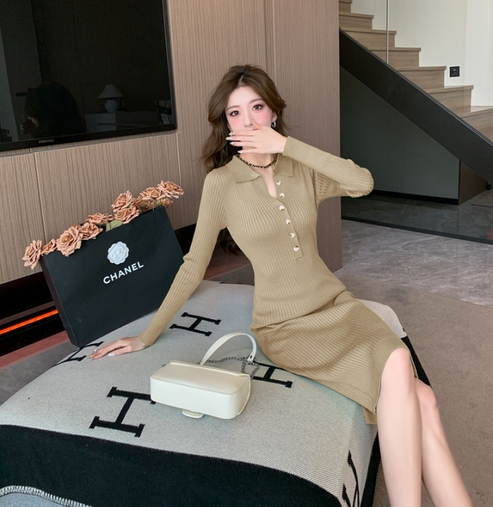 Package hip luxurious sweater tight dress for women