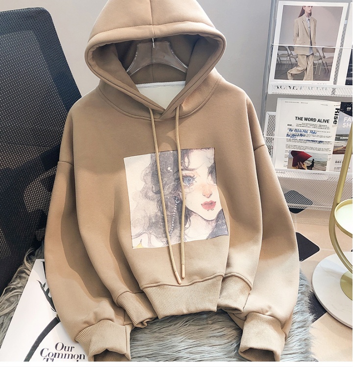 Fashion autumn and winter coat hooded hoodie for women