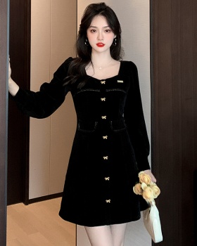 Autumn and winter long sleeve France style dress