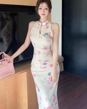 Light gauze dress Chinese style cheongsam for women