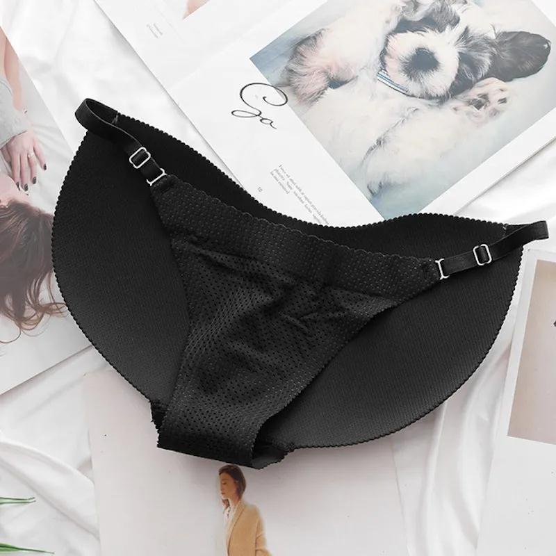 Low-waist sexy briefs invisible hip lifting pad for women