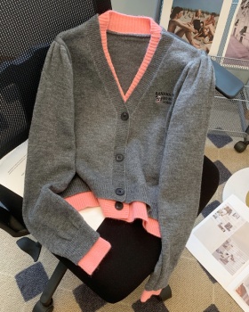 Long sleeve sweater simple cardigan for women
