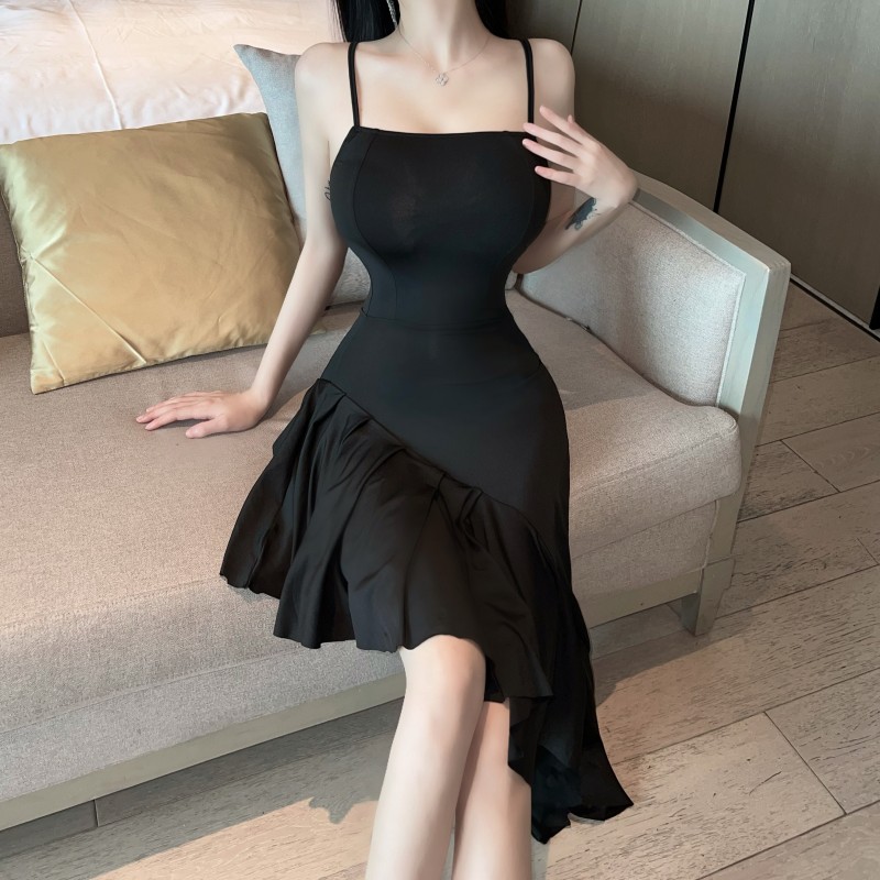 Slim pure formal dress spicegirl sling dress for women
