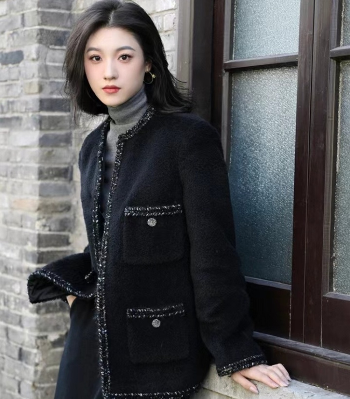 Korean style weave coat autumn and winter tops for women