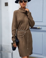 Autumn and winter pure sweater dress for women