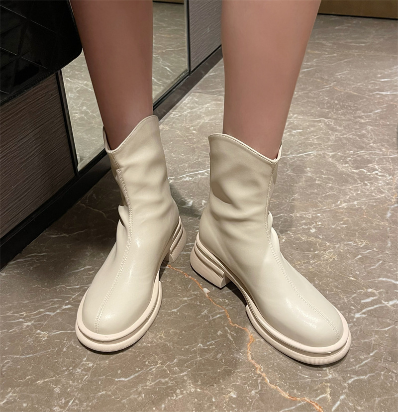 Round show high fashion cozy pure winter women's boots