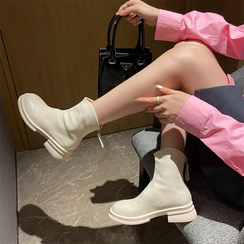 Round show high fashion cozy pure winter women's boots