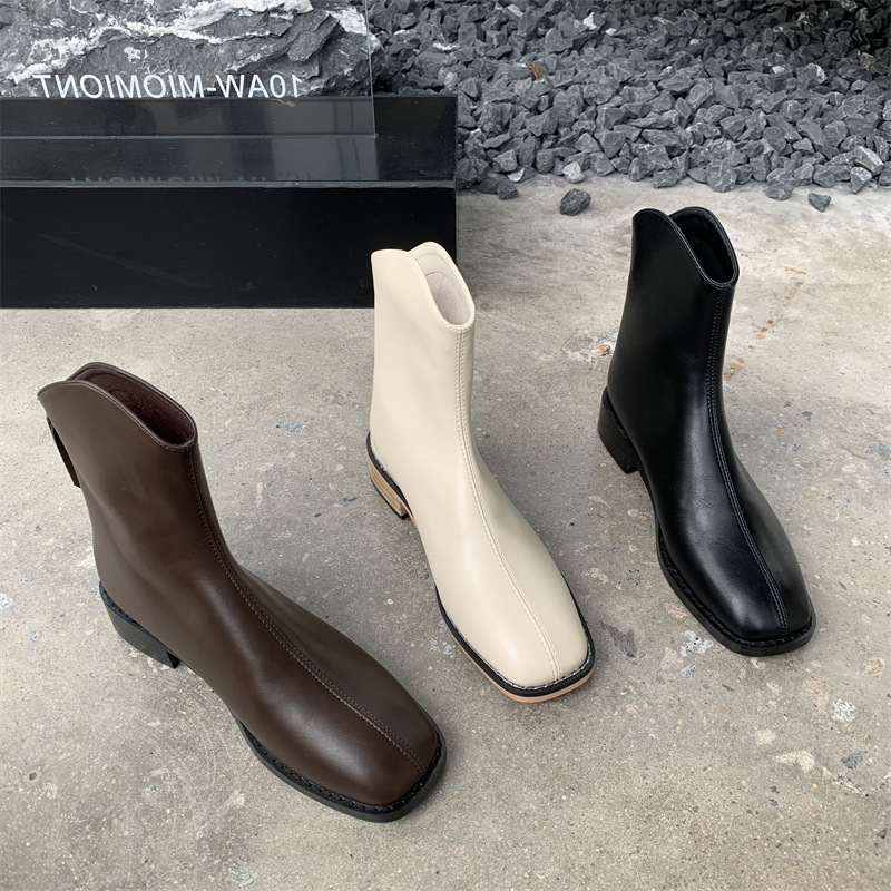 Casual Korean style all-match fashion pure women's boots