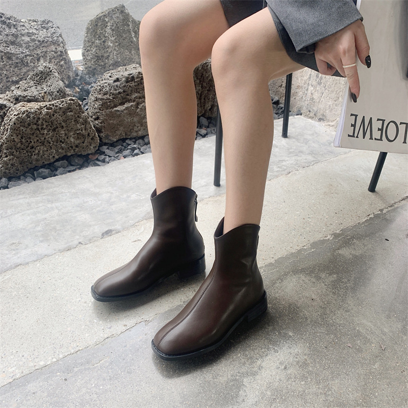 Casual Korean style all-match fashion pure women's boots