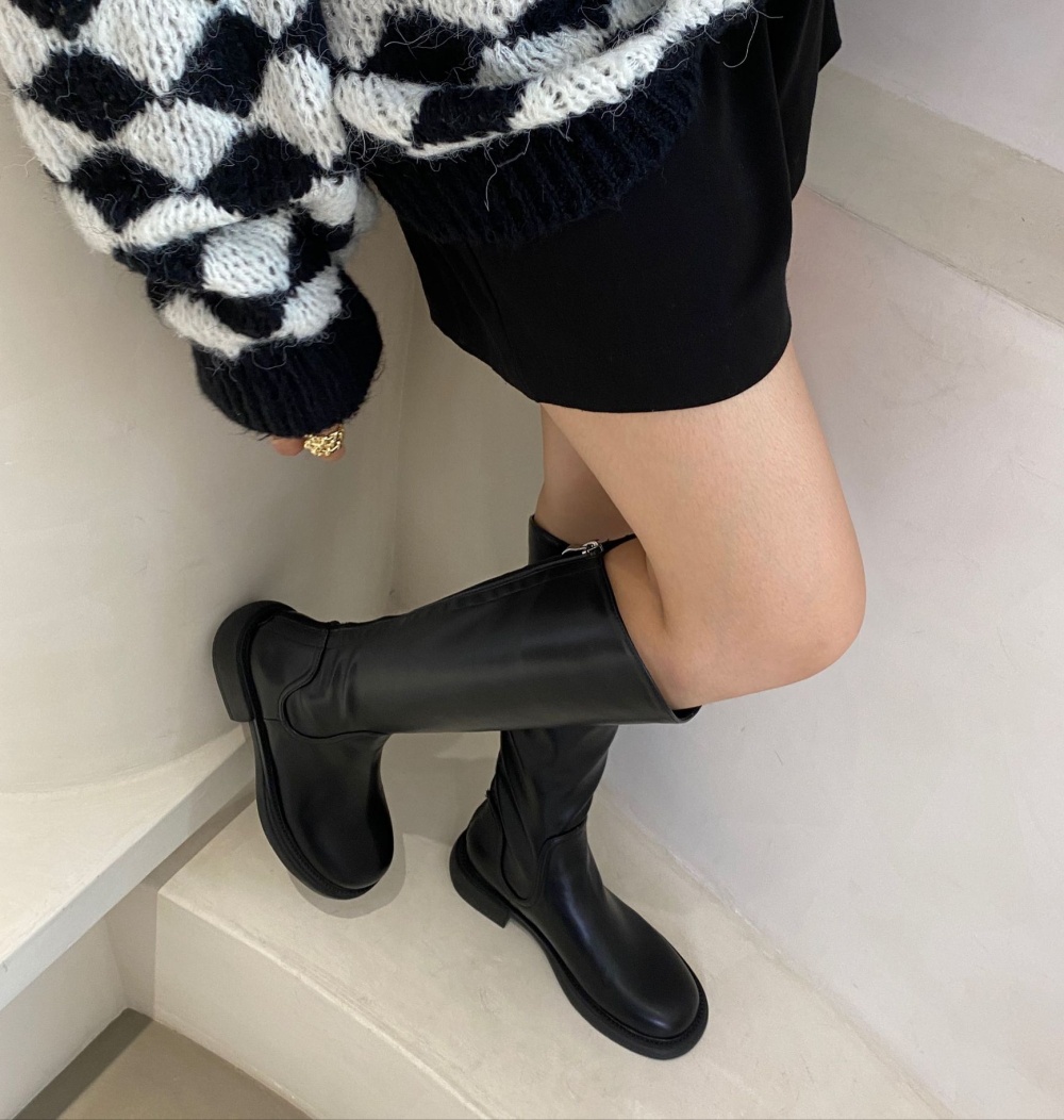 Plus velvet boots pure thigh boots for women