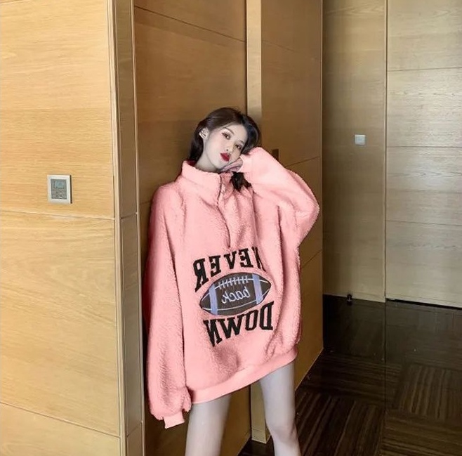 Long hoodie Korean style students jacket for women
