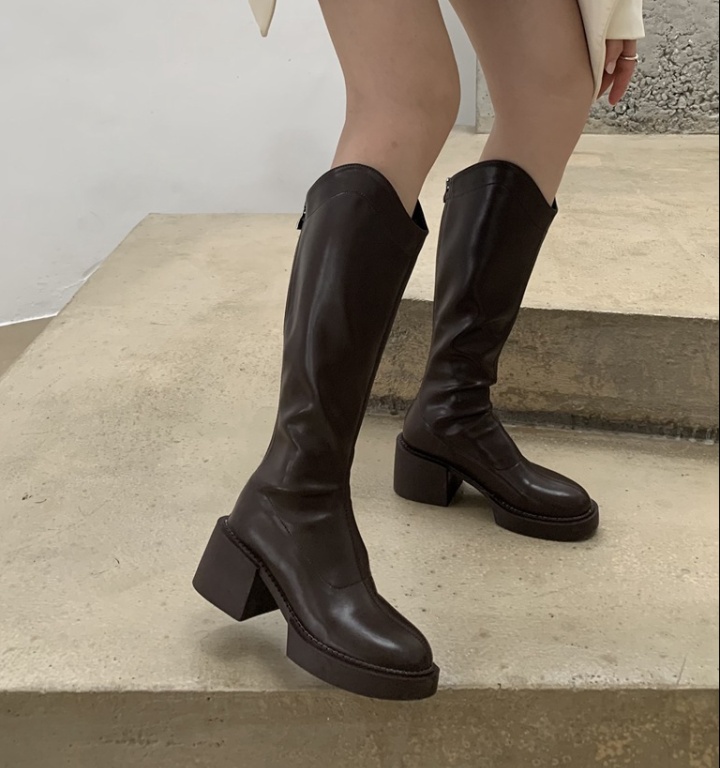 Elasticity fashion women's boots long tube boots
