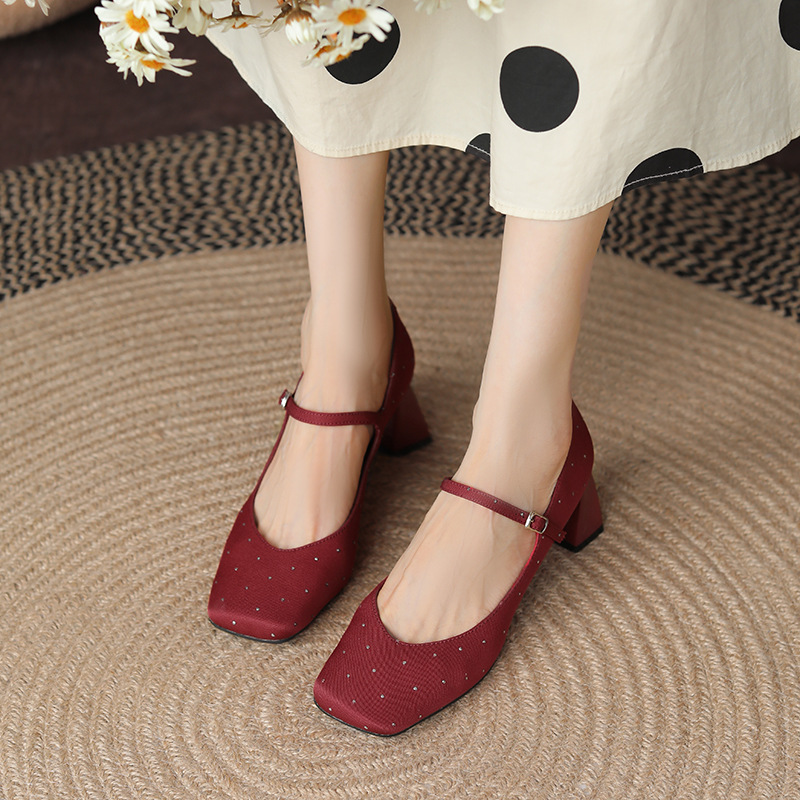 France style high-heeled shoes all-match shoes for women
