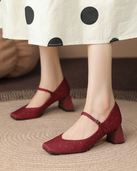 France style high-heeled shoes all-match shoes for women