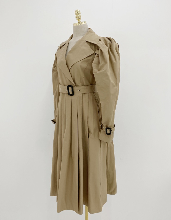 Frenum Korean style dress pinched waist windbreaker