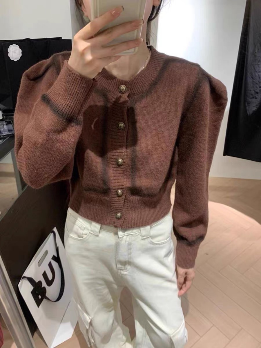 Long sleeve knitted sweater single-breasted autumn cardigan