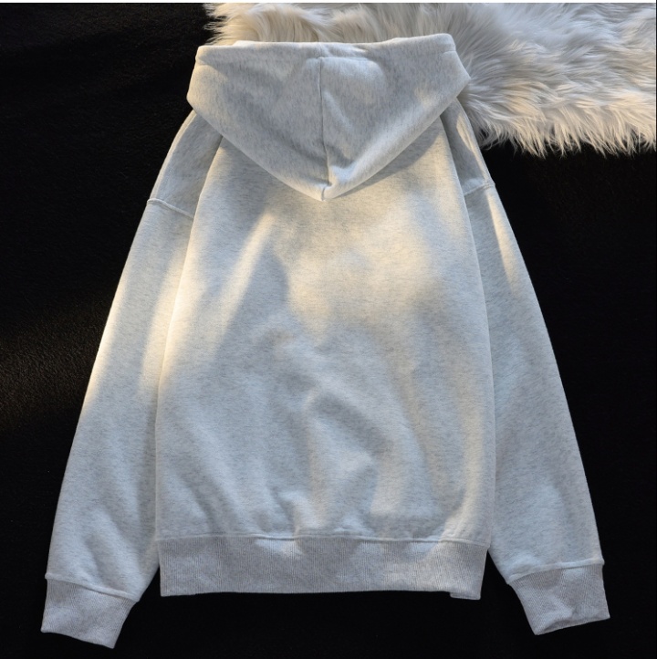 Double hooded hoodie autumn flocking hat for women