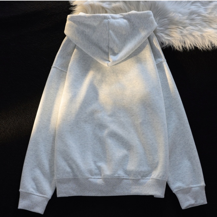 Autumn hooded hoodie flocking hat for women