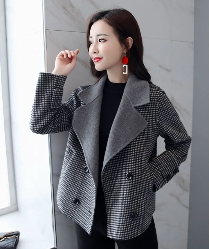 Temperament fashion coat short woolen coat for women
