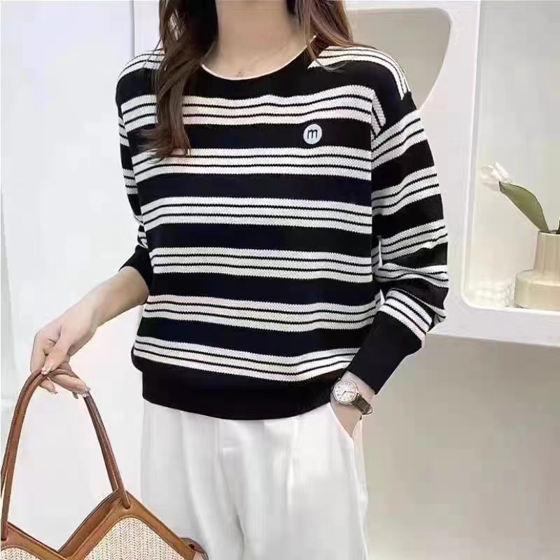 Stripe bottoming shirt autumn and winter tops