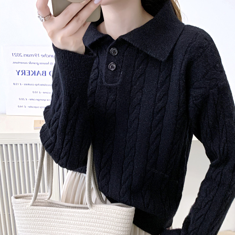 Loose pullover tops knitted sweater for women