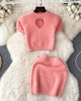 Package hip sweater heart skirt 2pcs set for women