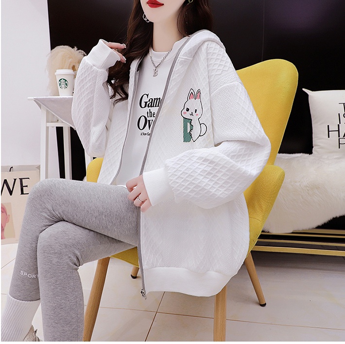 Complex cartoon supersoft printing hoodie for women