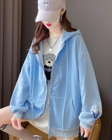 Spring and autumn embroidery plus velvet hoodie for women