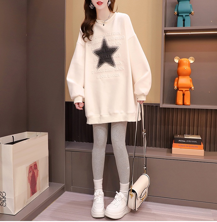 Autumn and winter letters complex cotton hoodie